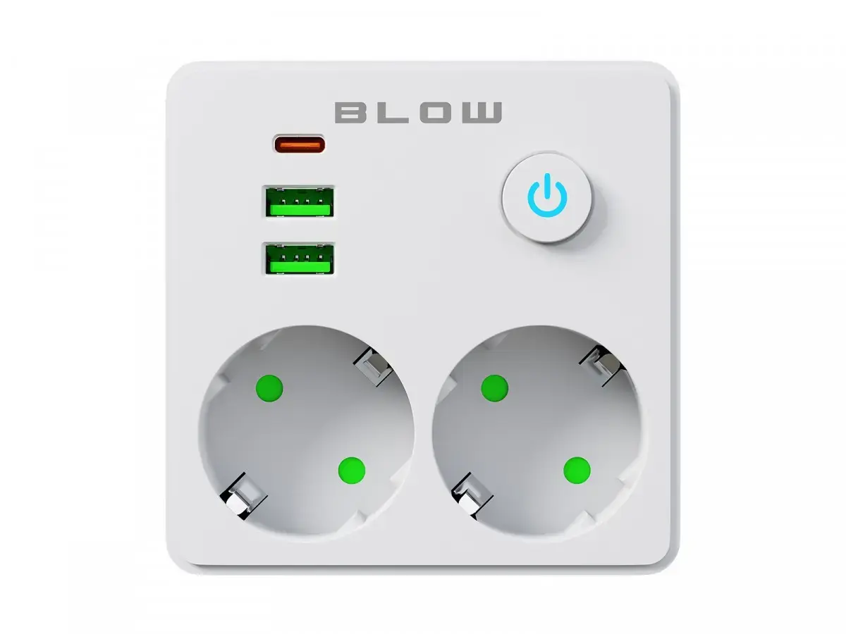 BLOW R-20 PRx2 pagarinātājs ar USB pieslēgvietām Photo 2