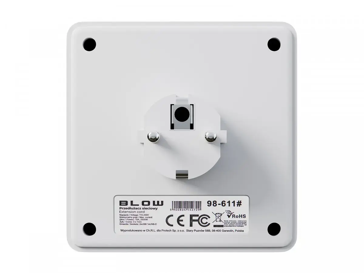 BLOW R-20 PRx2 pagarinātājs ar USB pieslēgvietām Photo 3