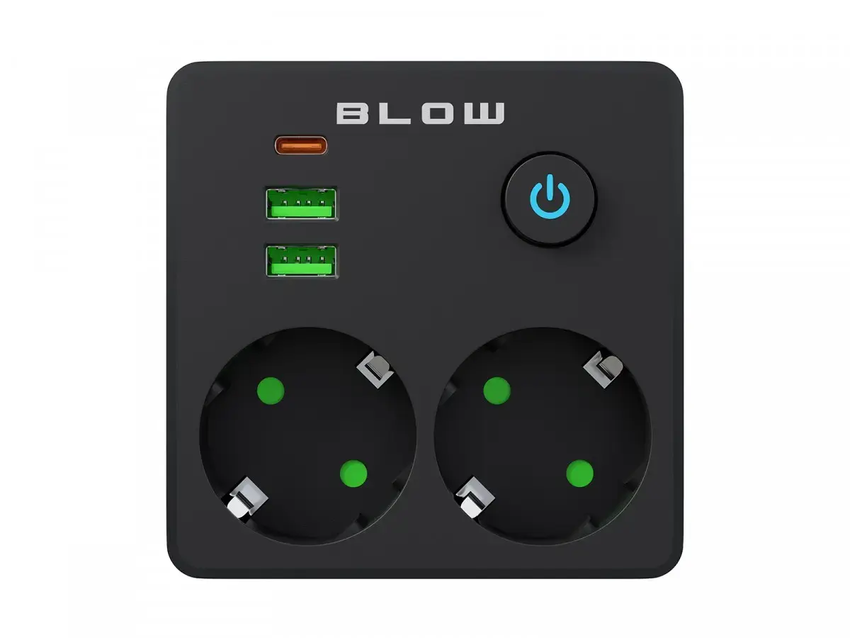 Сетевой фильтр BLOW R-20 PRx2 с USB портами Photo 2