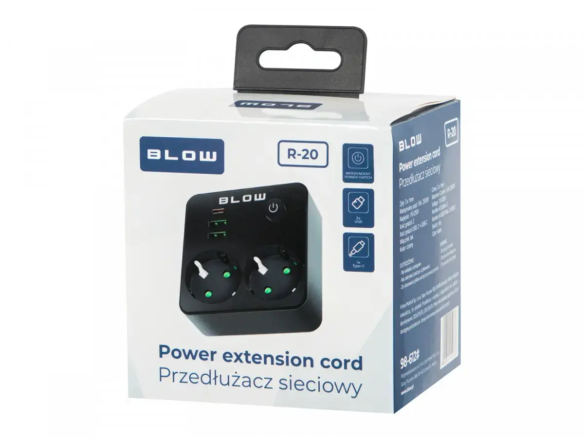 Сетевой фильтр BLOW R-20 PRx2 с USB портами Photo 4