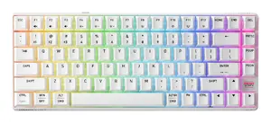 Cherry XTRFY K33 Compact Wireless Gaming Keyboard, 75% Layout, Mem-chanical Switches, RGB LED, USB/RF/Bluetooth, US English, White
