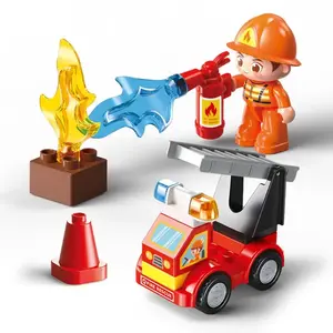 Blocki Fire Station Construction Set FL42002 with 173 Pieces