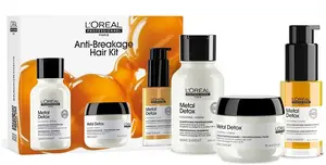 L'Oréal Professionnel Metal Detox matu kopšanas komplekts: eļļa 30ml, šampūns 100ml un maska 75ml