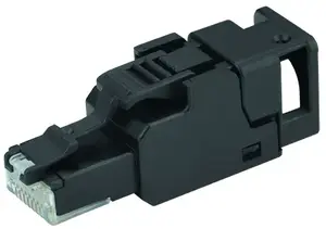 Разъем Telegärtner UFP8 RJ-45 категории 6A для кабеля AWG 23-22, черный, 10 шт.
