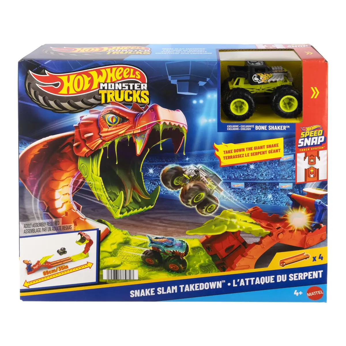 Игровой набор Hot Wheels Monster Trucks Snake Bite Slam-Out Photo 6