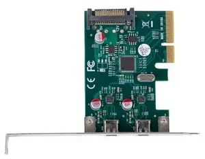 Карта расширения Lanberg PCE-UC3-002 PCI Express x1 на 2x USB-C 3.2 Gen 2x1, низкопрофильная