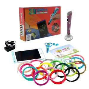 Riff 3D Pen Printing Set 7in1 with LCD Display, 100m PLA Filament, Tablet, and Scissors, Violet