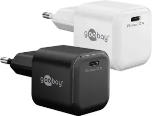 Универсальное зарядное устройство Goobay 79152 USB-C PD GaN 30 Вт, черное