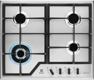 Iebūvējama gāzes plīts virsma Electrolux KGS64362XX, 60 cm, 4 zonas, nerūsējošais tērauds