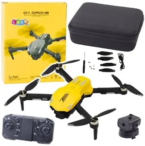 LEANToys D11 Remote Controlled Drone with HD WIFI Camera and Gesture Control, Yellow
