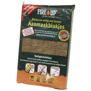 FIRE UP 1371012 Fuel Briquettes for Fireplaces, 24 Pieces