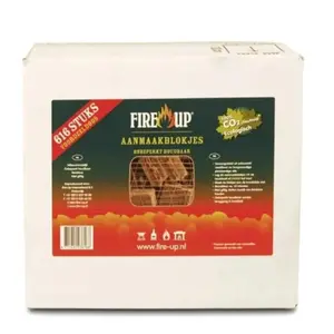 FIRE UP Firelighter Cubes, 616 Pieces, Wood Shavings and Vegetable Wax, 5.85kg