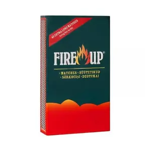 FIRE UP Long Matches for Fireplaces and Grills, 9.5 cm, 45 Pieces, Aspen Wood