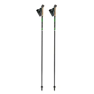 Gabel FLD Carbon saliekamās nūjas taku skriešanai un nūjošanai, 125 cm, 3K oglekļa šķiedra, melnas