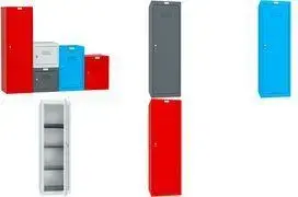 PHOENIX CL1244 Cube Locker, Steel, Key Lock, 173 Liters, Light Grey