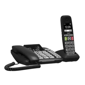 Аналоговый/DECT телефон Gigaset DL780 Plus с проводной и беспроводной трубкой, определитель номера, черный