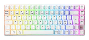 Cherry XTRFY K33 Compact Wireless Gaming Keyboard, 75% Layout, Mem-chanical Switches, RGB Backlight, Nordic QWERTY, White