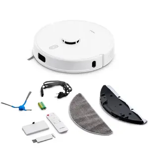 MEDION X41 SW Robot Vacuum Cleaner, Bagless, 0.3L Dust and Water Tank, 240 min Runtime, White
