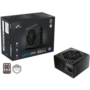Блок питания Fortron VITA PM 850W — 850 Вт, чёрный, 1×12‑контакт для GPU высокой мощности, 4× PCIe