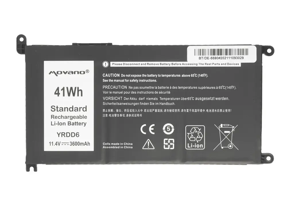Аккумулятор Movano YRDD6 для Dell Inspiron 14 5481 5590 Photo 5