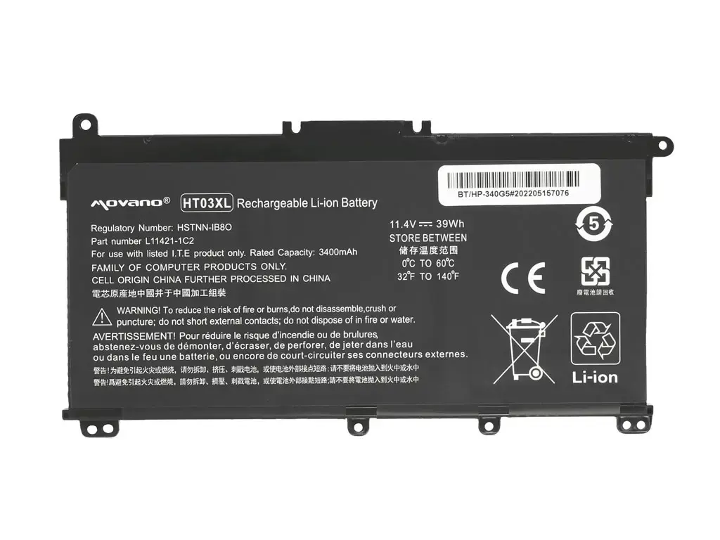 Аккумулятор Movano HT03XL для HP 240 250 255 256 G7 340 348 G5 Photo 5