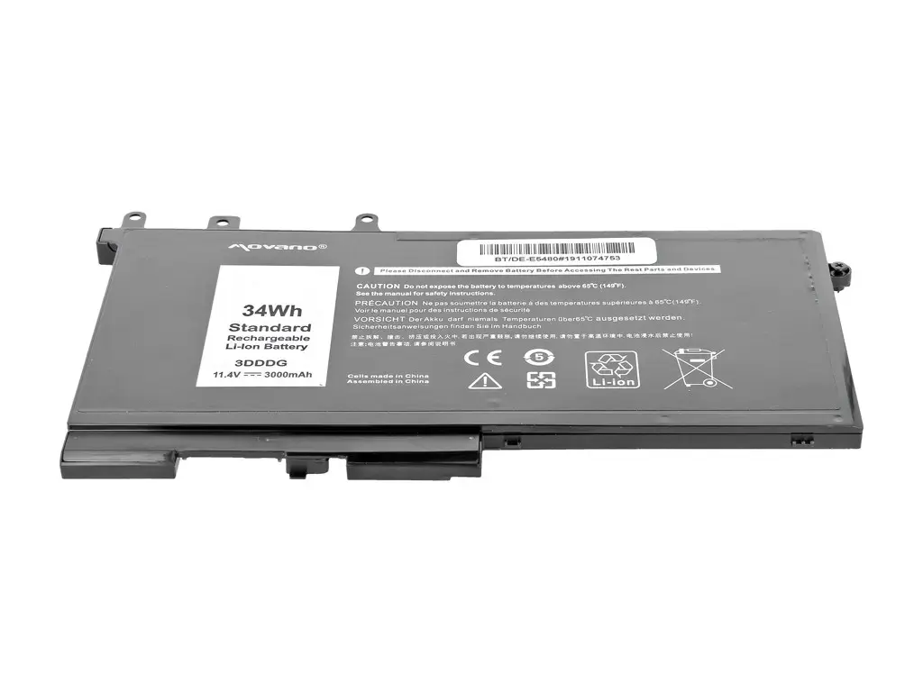 Movano BT/DE-E5480 akumulators Dell Latitude 5280 5480 5495 5580 Photo 3