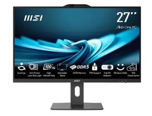 MSI PRO AP272P 14M-1077EU All-in-One PC, Intel Core i5-14400, 8GB RAM, 512GB SSD, Intel Integrated Graphics, Windows 11 Home
