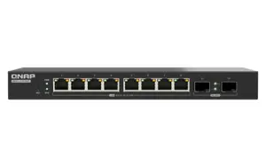 QNAP QSW-L2110-2S8T Managed Desktop Network Switch with 8 RJ-45 Ethernet Ports and 2 SFP+ Ports 80 Gbit/s Switching Capacity