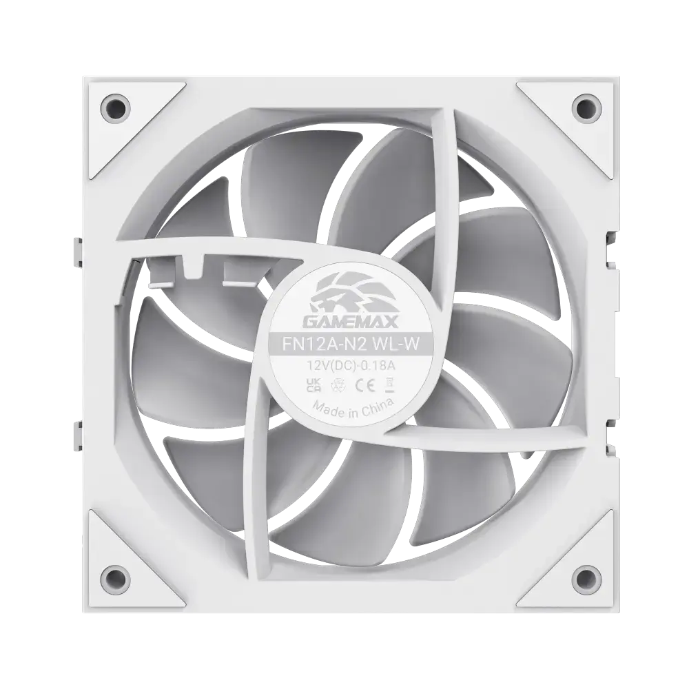 GameMax FN12A-N2 WL-W korpusa ventilators | Balts Photo 7