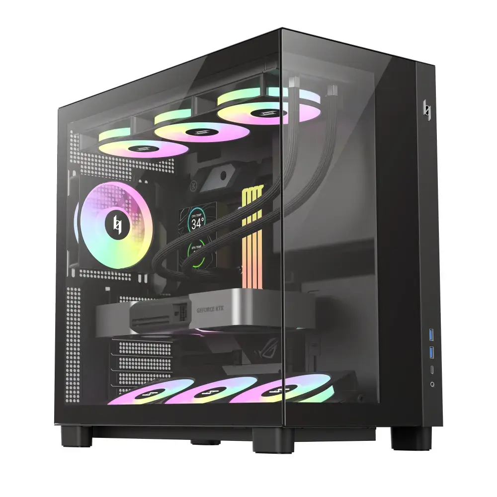 Компьютерный корпус GameMax NEX C53 BK | ATX/BTF черный Photo 3