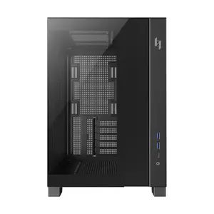 GameMax NEX C33 BK Computer Case, Micro ATX/ITX/BTF, Tempered Glass, Black