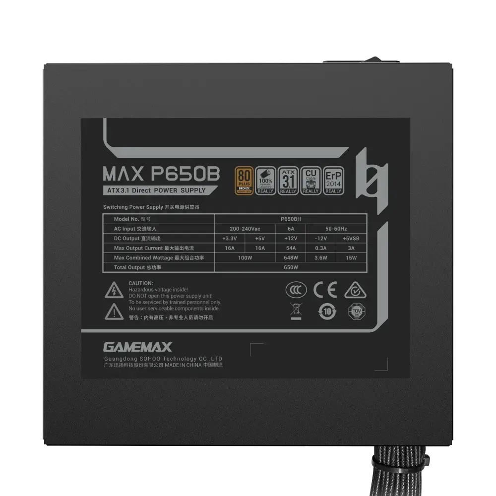 Блок питания GameMax MAX P650B 650 Вт Photo 7