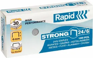 Скобы для степлера Esselte Rapid Strong 24/6, 1000 штук