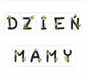 LearnHow Decorative Letters A4 Set - Mother's Day 9-piece