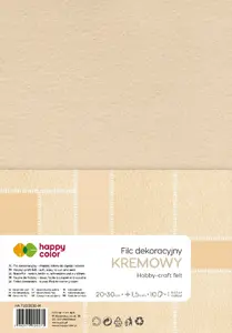 GDD Happy Color Decorative Felt Sheets, Cream, 10 Pieces