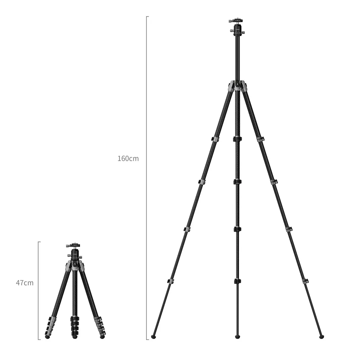 SmallRig pārnēsājams oglekļa šķiedras foto statīvs Photo 3
