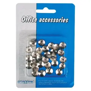 STARPAK Silver Push Pins, 30 Pieces