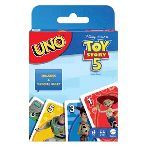 Mattel UNO Disney and Pixar Toy Story 5 Card Game for Kids and Families