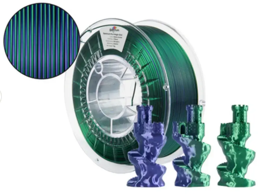 Spectrum PLA Magic Silk 3D Printing Filament 1.75mm Photo 2