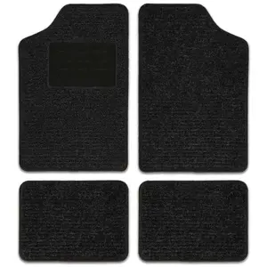 All Ride Universal Car Floor Mat Set 4-Piece Black