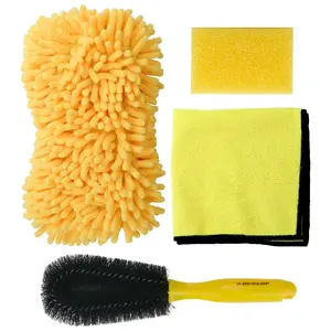 Dunlop Car Care Kit with Storage Box, Wheel Brush, Sponges and Cleaning Cloths