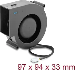 Delock radiālais ventilators 12 V DC ar 3-pin savienotāju