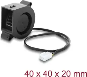 Delock Radial Fan 12V DC 40x40x20mm with 3-Pin Connector
