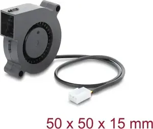 Delock 67490 Radial Fan 12V DC 50x50x15mm with 3-Pin Connector