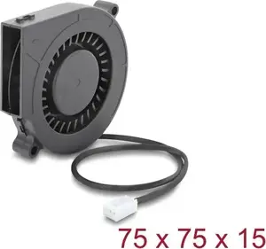 Delock 67493 radiālais ventilators 12V DC 75x75x15 mm ar 3-pin savienotāju
