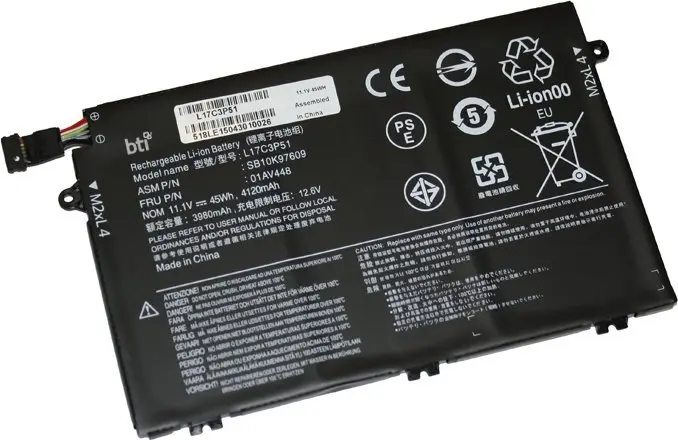 Аккумулятор BTI для Lenovo ThinkPad E14 E15 E480-E595 Photo 2