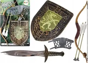 LEANToys Knight Costume Set with Bow, Sword, and Shield