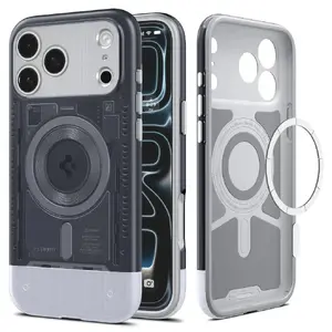 Spigen Classic C1 MagFit Case for iPhone 17 Pro, Graphite, Polycarbonate and TPU