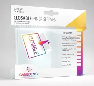 Gamegenic Closable Inner Sleeves for Trading Cards, 100 Count