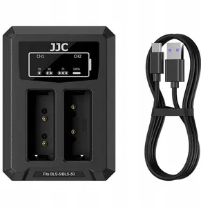 JJC Dual USB Battery Charger for Olympus BLS-1, BLS-5, BLS-50